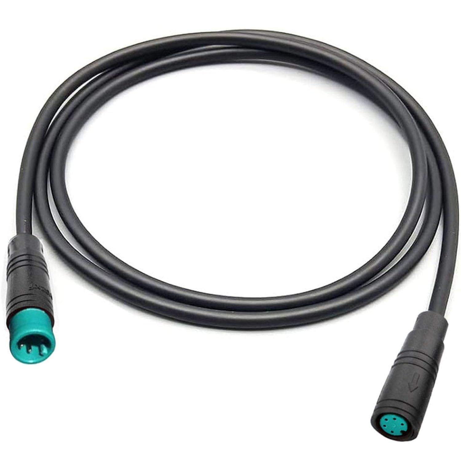 RUNCCI-YUN Ebike 5 Pin Waterproof Extension Cable Connector e-bikes male and female Plug Wire,5 pin cable connector,for electric bike light,Throttle,Ebrake-50cm M8