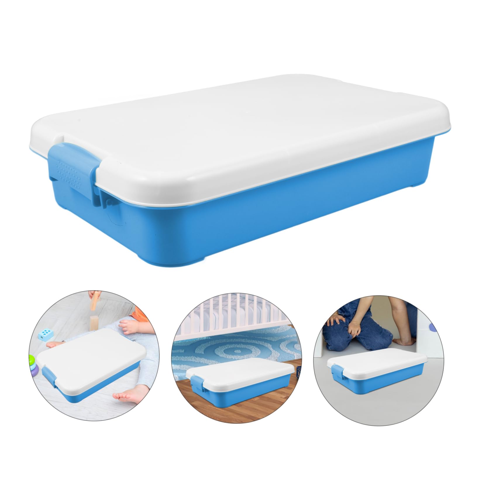 VICASKY Foldable Sandbox Toy Box Small Plastic Lidded Box Outdoor Tray for Boys and Girls Storage Fun Toys