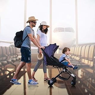 El Cochecito De Bebé Puede Sentarse Reclinado Ultra Ligero Portátil Alto Paisaje Plegable Caja De Carro Variable Cochecito De Bebé (Color: Azul)