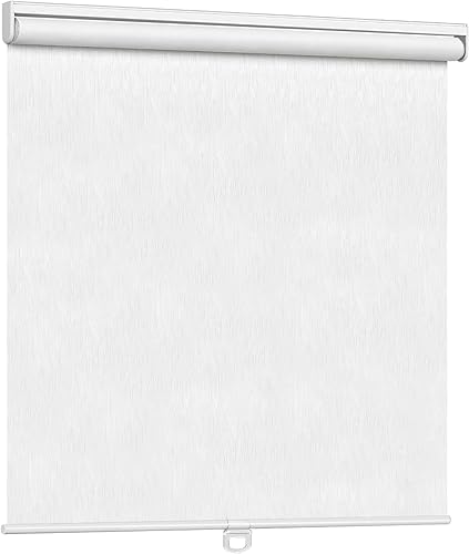 LazBlinds Persiana enrollable sin cordón, persianas opacas para ventanas, aislamiento térmico, protección UV, tela impermeable con jacquard a rayas,