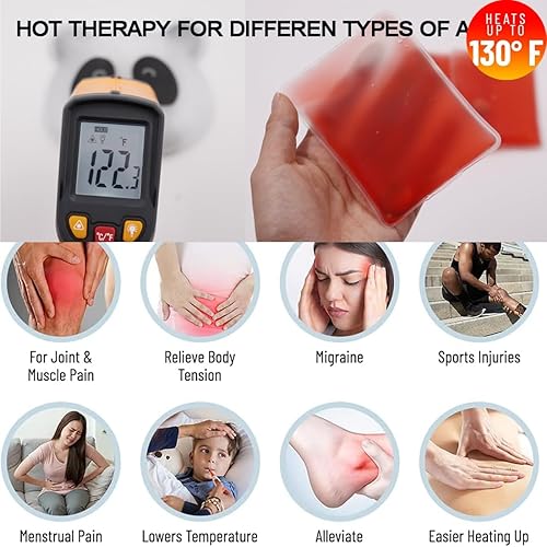 Miniatura 5 de Paquete de calor reutilizable de 4 piezas, calentadores de manos con clic, calentadores de manos de gel, lindo calor de larga duración para