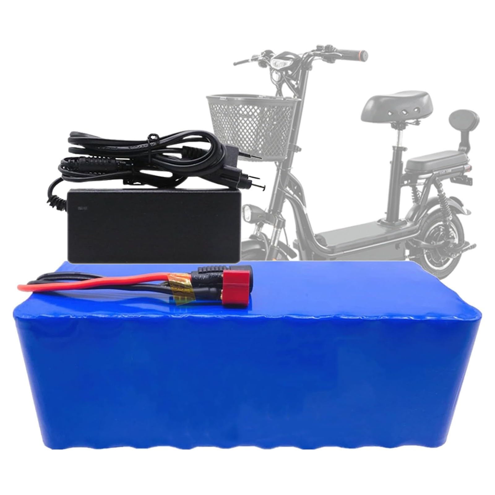 Batería De Iones De Litio De 36 V Y 36 Ah para Bicicleta Eléctrica, Batería para Patinete Eléctrico, Batería Recargable 10S4P con Cargador Y Protección BMS Integrada.