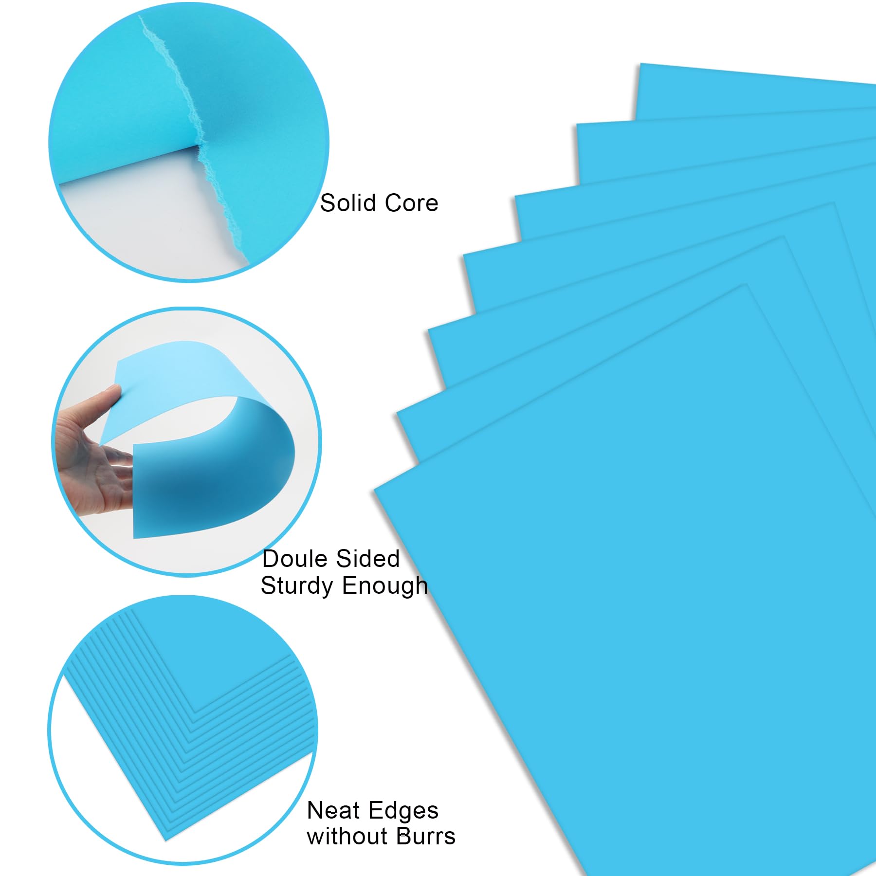 A4 Blue Card Paper - 180gsm 120 Sheets - Coloured Blue Craft Card for Arts or Crafts DIY Cards Making, Scrapbook, Printing - Image 3