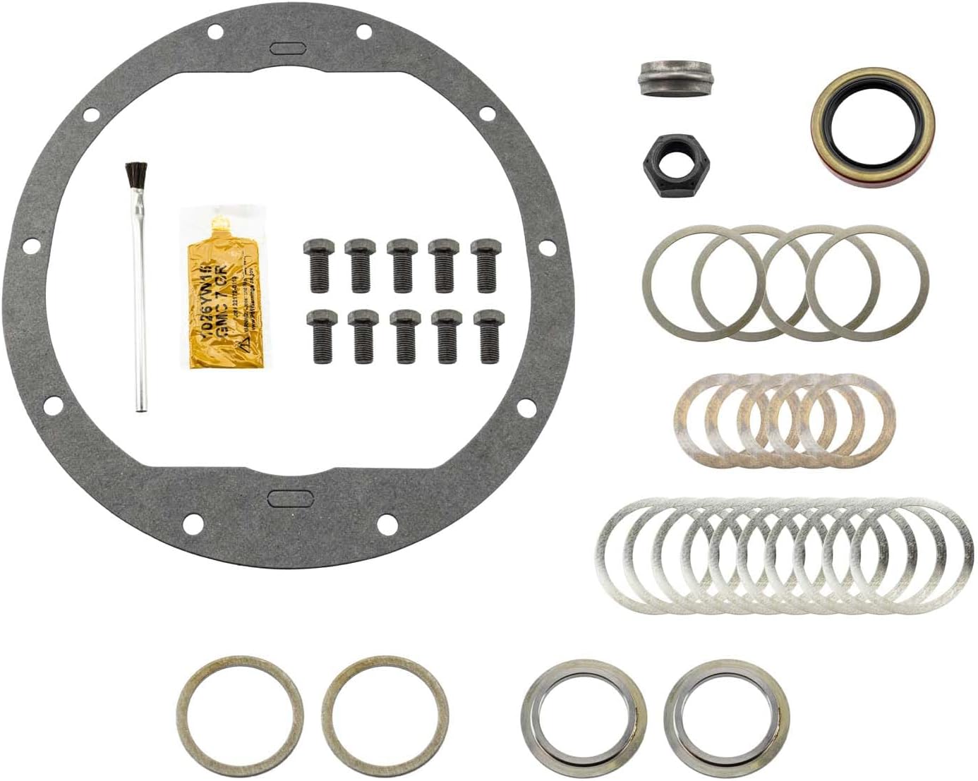 EXCEL XL-1021-B, Differential Gear Install Kit, For GM 8.5" (10-Bolt) Rear, Includes Seals, Shims, Gasket, Bolts & More - Fits Chevrolet, GMC, Buick, Pontiac (1970-1999), Replaces: Motive GM7.5IK