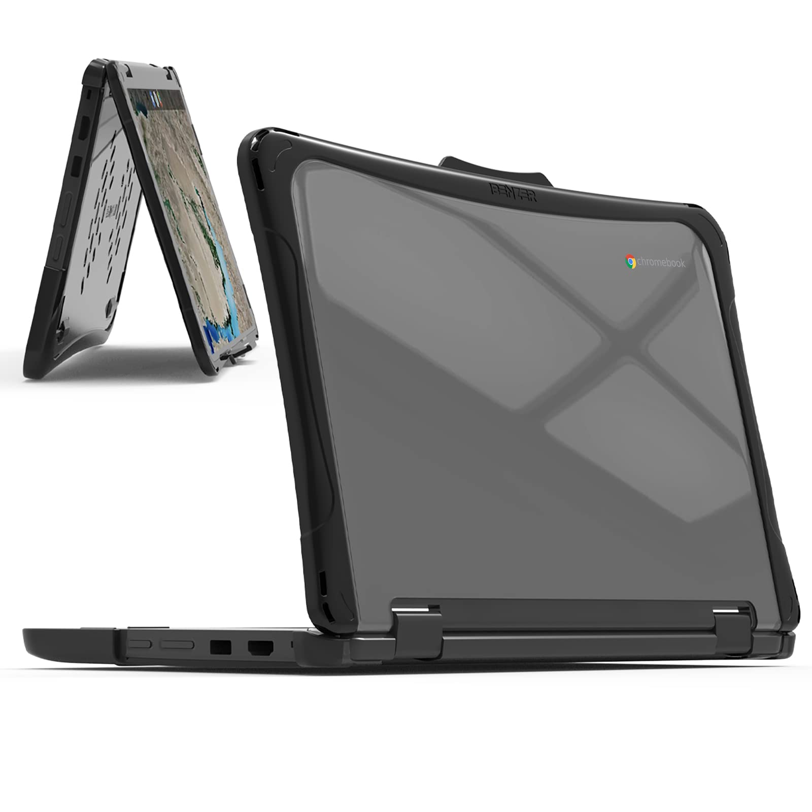 iBenzer Hexpact HeavyDuty Case for 11" Lenovo 300e 300w 500e 500w Gen 3 2 in 1 Chromebook, Rugged Protective Case K-12 Student, Education, Classrooms,
