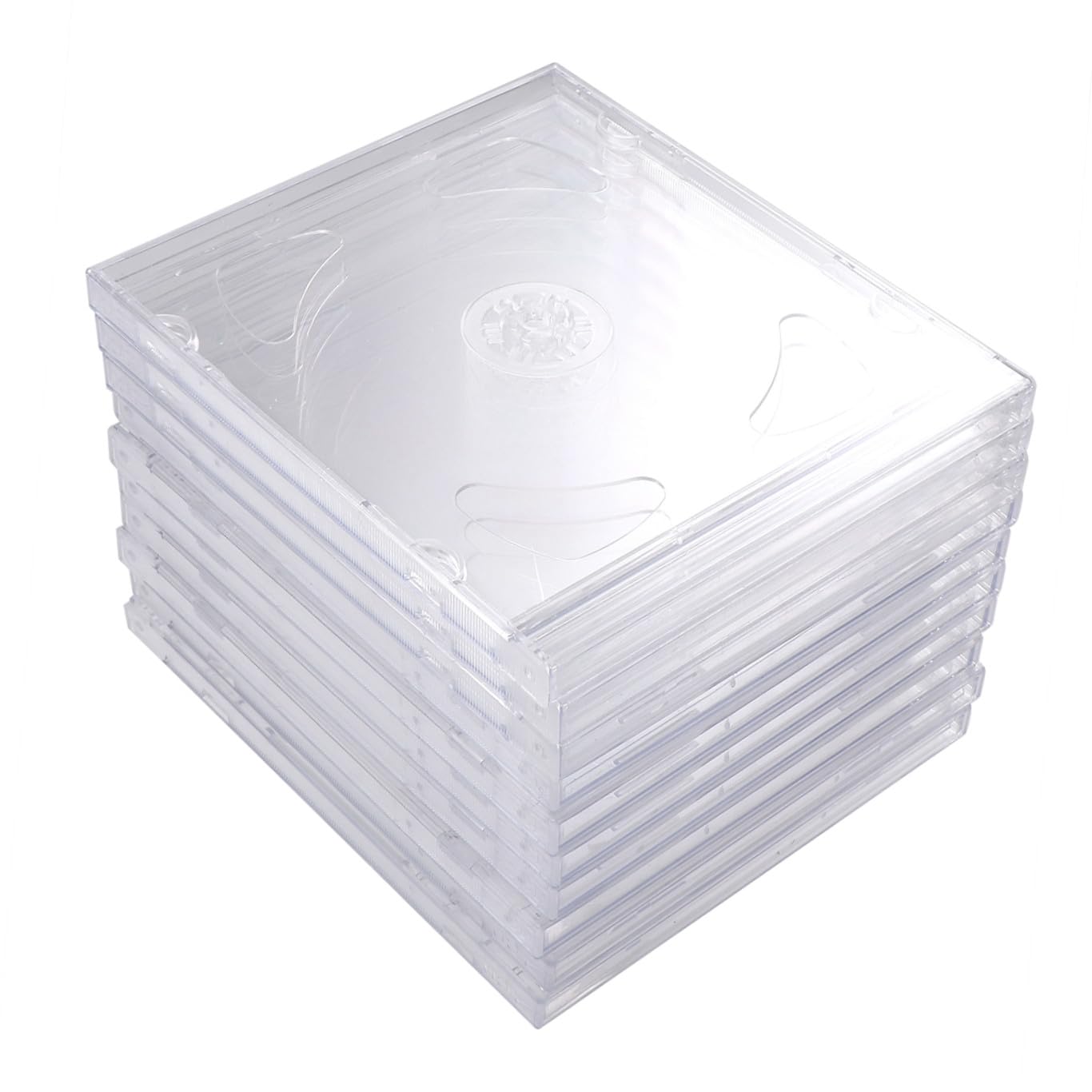Yardenfun 10 pezzi Custodia CD Doppia Trasparente Rigida Portatile per CD Dvd Supporto Media Video Versatile per Uso Quotidiano e Regali