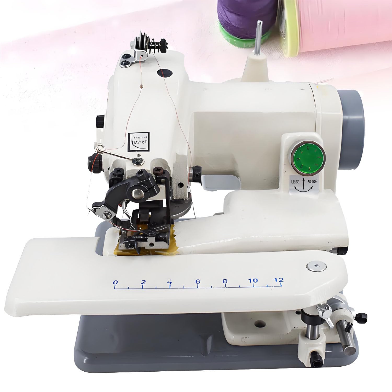Máquina de coser de modista, máquina de coser de sobremesa con puntada invisible, sin costuras, costura invisible, dobladillo invisible, 1200 puntadas/minuto, para puños, bajos de pantalones, faldas