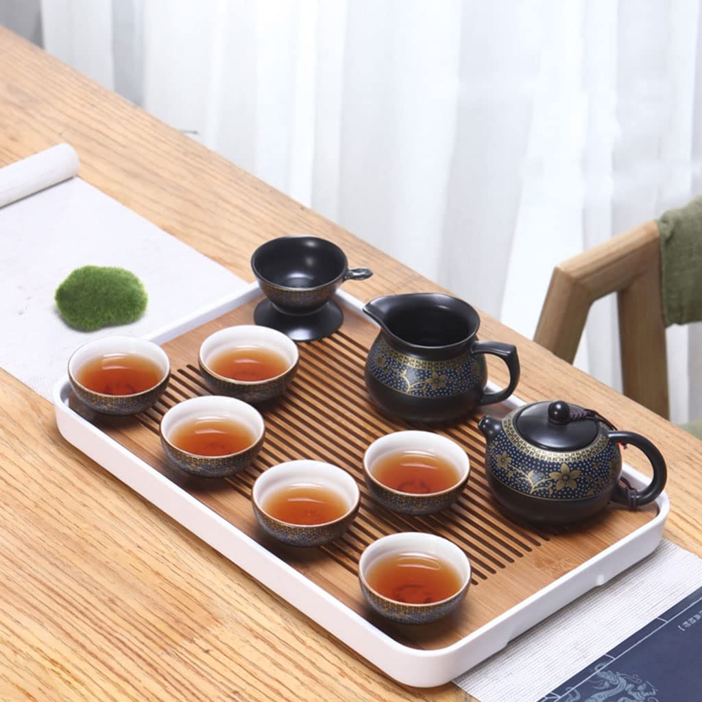 DFGHNBVC Bamboo Chinese Gongfu Tea Tray Table Box With Water Storage For Kungfu Kung Fu Tea Set,Tea Serving Tray,Chinese Gongfu Tea Table Serving