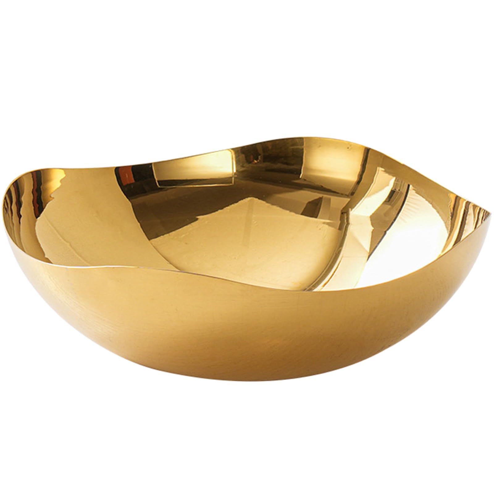 HGENAHGTF Large Serving Bowl Stainless Steels Fruit Bowl Countertops Snacks Tray Fruit Plate for Kitchen Counter Easy to Clean Kitchen