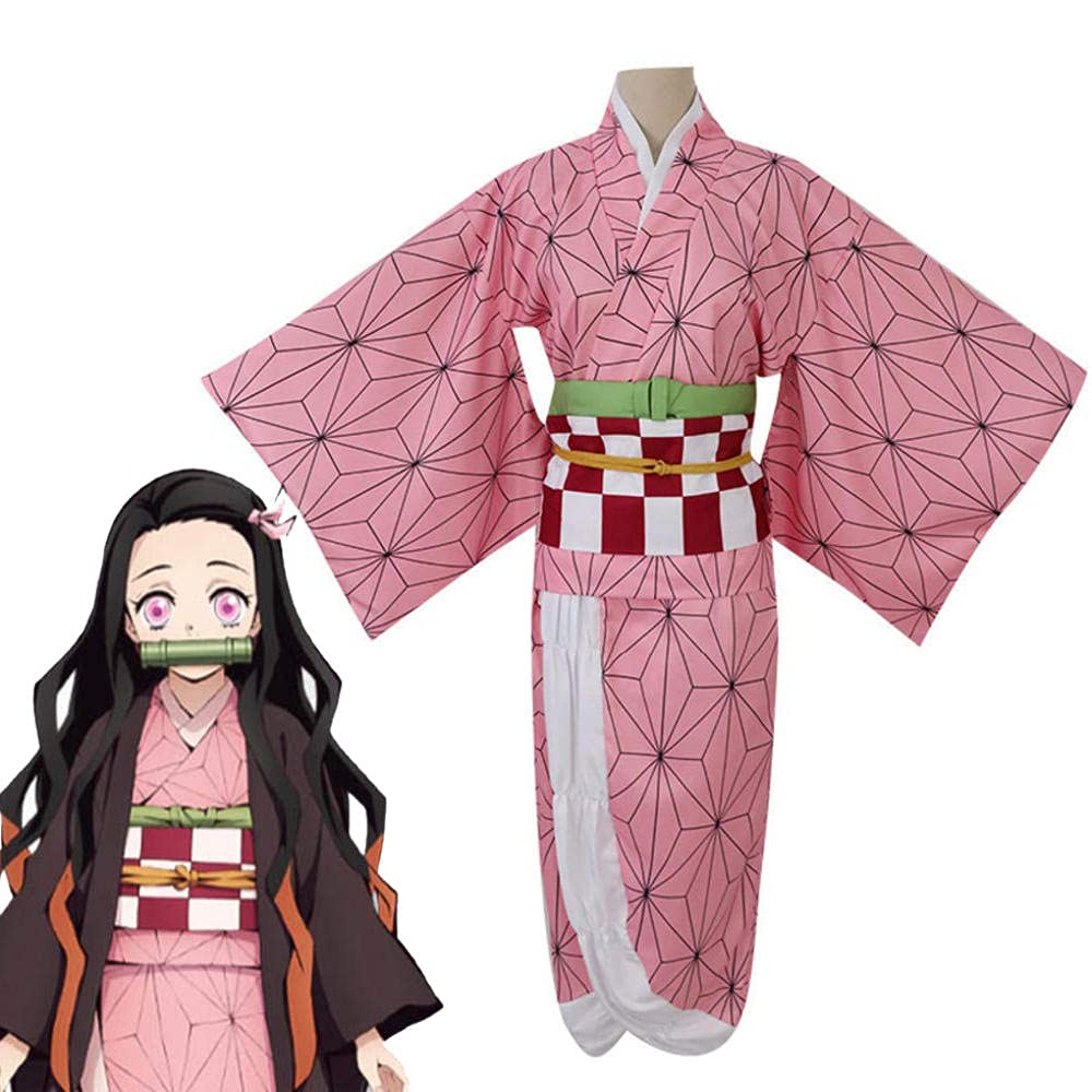 Cosplay anime giapponese: kamado, costume da kimono nezuko, costume da kimono per adulti e cosplay