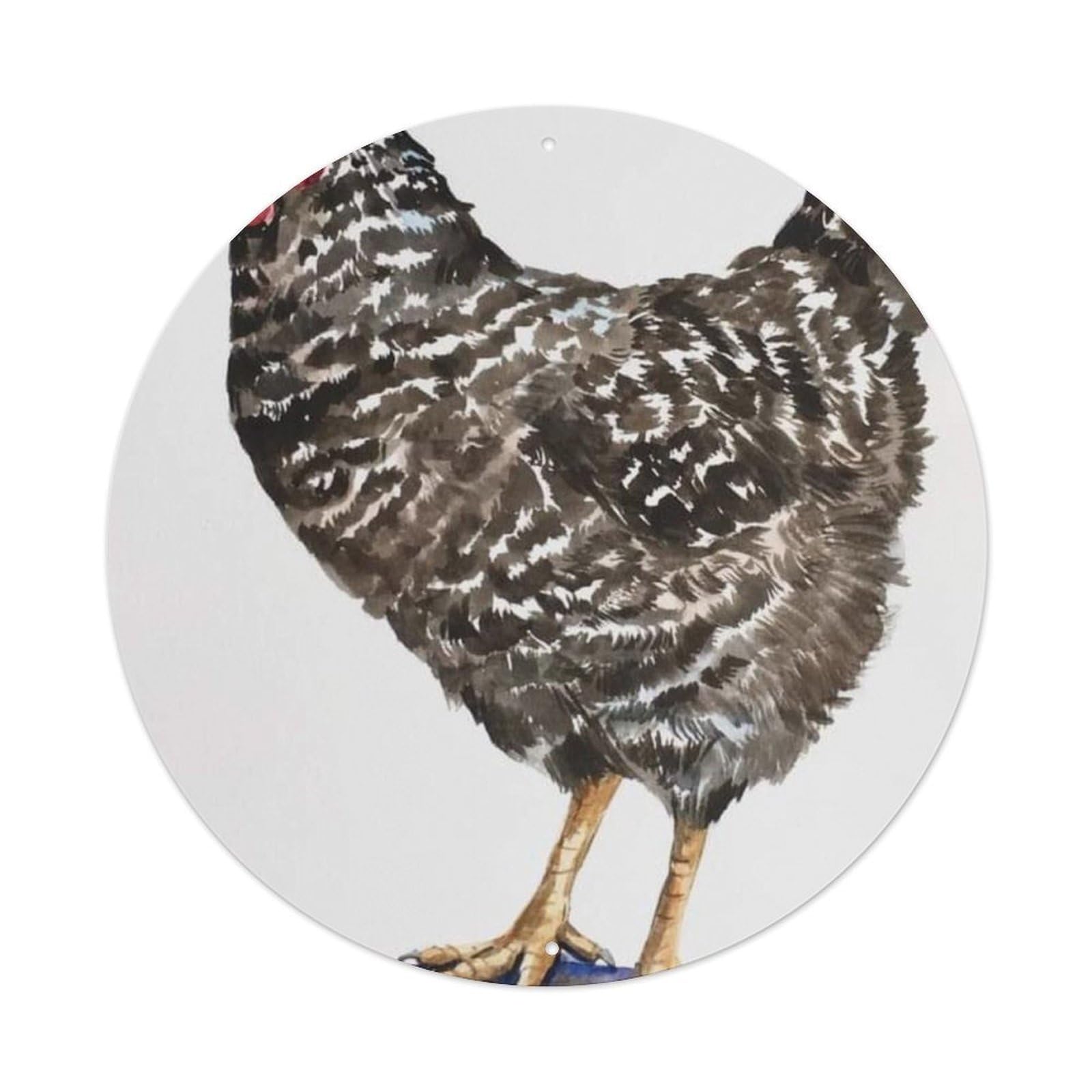 Animal Farm Chicken Vintage Metal Tin Sign Plaque Wall Decor for Cafe, Club Bar, Office, Garden Metal Poster 8x8Inch