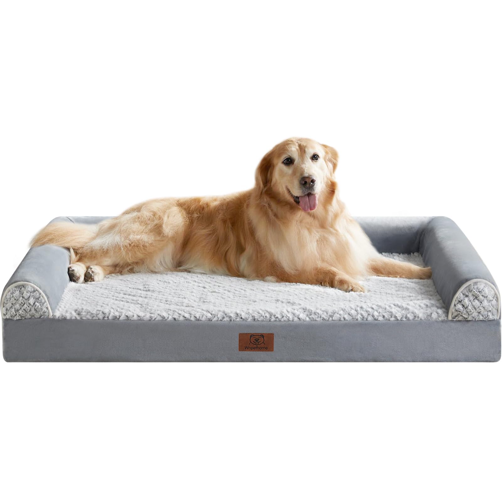WNPETHOME Orthopedic Dog Bed for Large Dogs – XL Washable Pet Bed with Waterproof Cover, Non-Slip and Egg-Crate Foam Big Dog Couch Bed with Washable Removable Cover, Comfort & Joint Relief
