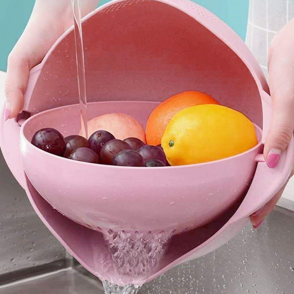 Scoop Sieb Mit Griff - Küchensieb, Abschäumer (Rosa, 34,5cm)