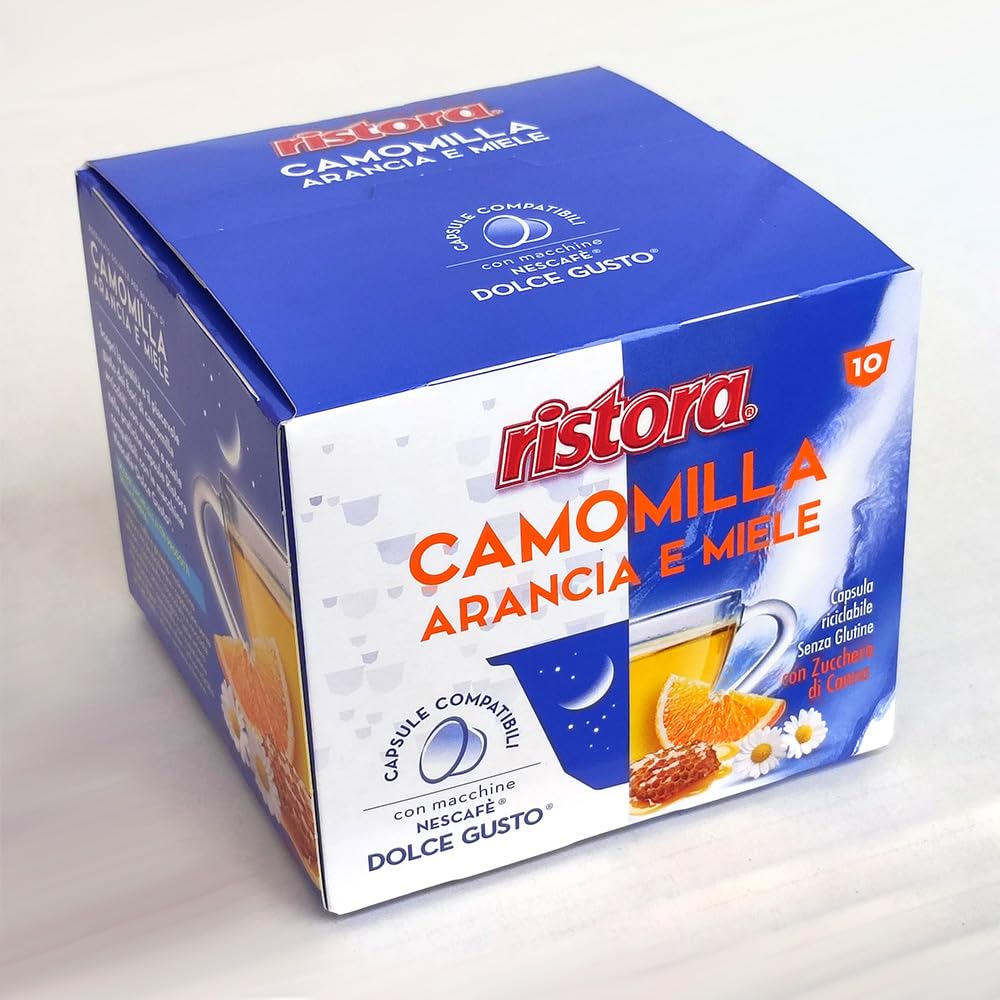 Ristora - Cápsulas compatibles Dolce Gusto de manzanilla, naranja y miel, 10 unidades