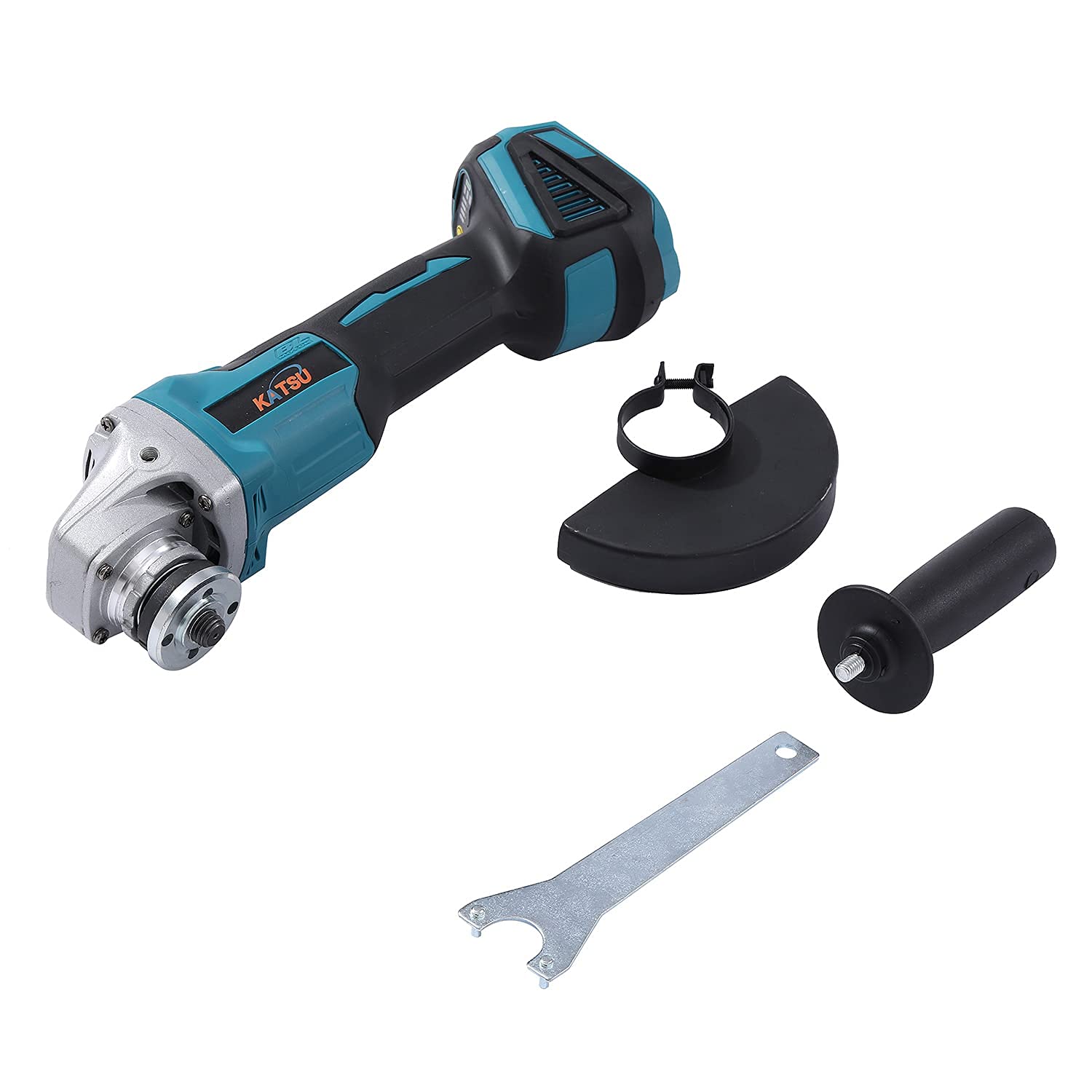 KATSU FIT-BAT 21V Amoladora Angular Inalámbrica, 115/125mm de Presupuesto con Motor sin Escobillas para Cortar Pulir, Baterías no Incluidas (Solo Máquina) 102607