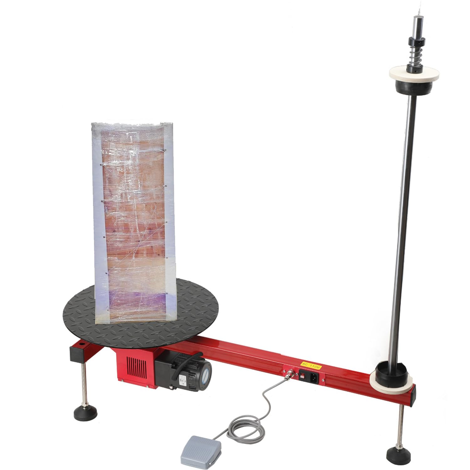 YILIKISS Electric Stretch Wrapping Machine Semi-Automatic Pallet Wrapper 220lb Capacity, Industrial Stretch Film Packing Machine Dispenser for Pallet Wrapping Shipping Moving