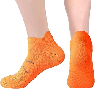 Meias atléticas acolchoadas masculinas | Meias corte baixo acolchoadas no tornozelo - Meias atléticas anti-odor sem costura antiderrapantes para absorção umidaHochei