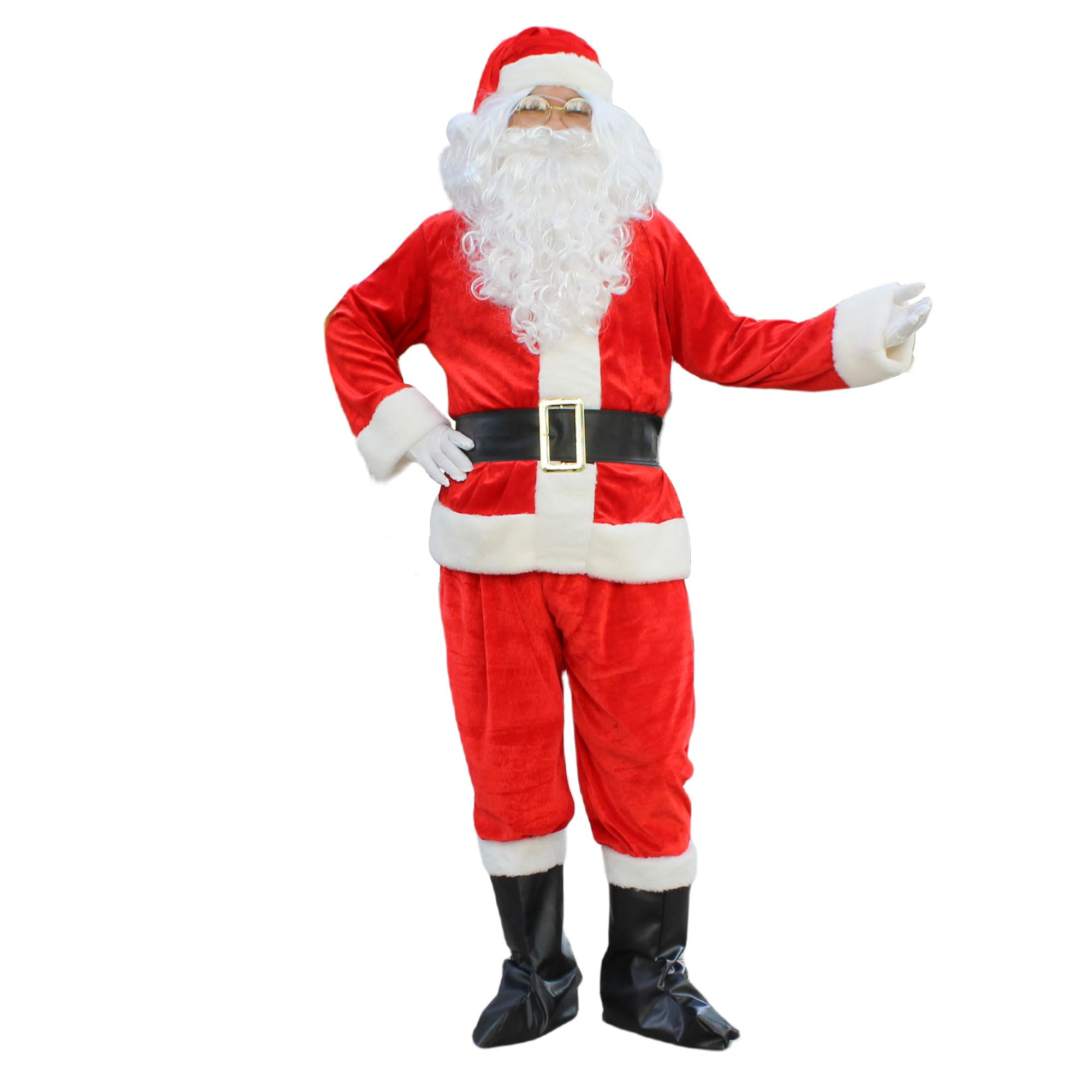 SELORE Costume de Père Noël pour Hommes Complet de Déguisement de Noël Homme(XXXL)