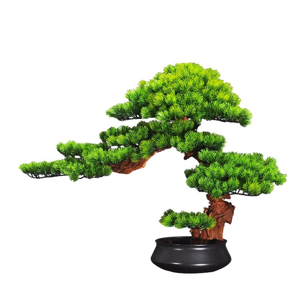 WOTZOV Artificial Plants, Realistic Pine Bonsai Tree, Solid Wood Fake Plant For Home Office Hotel Decor,Home Decor