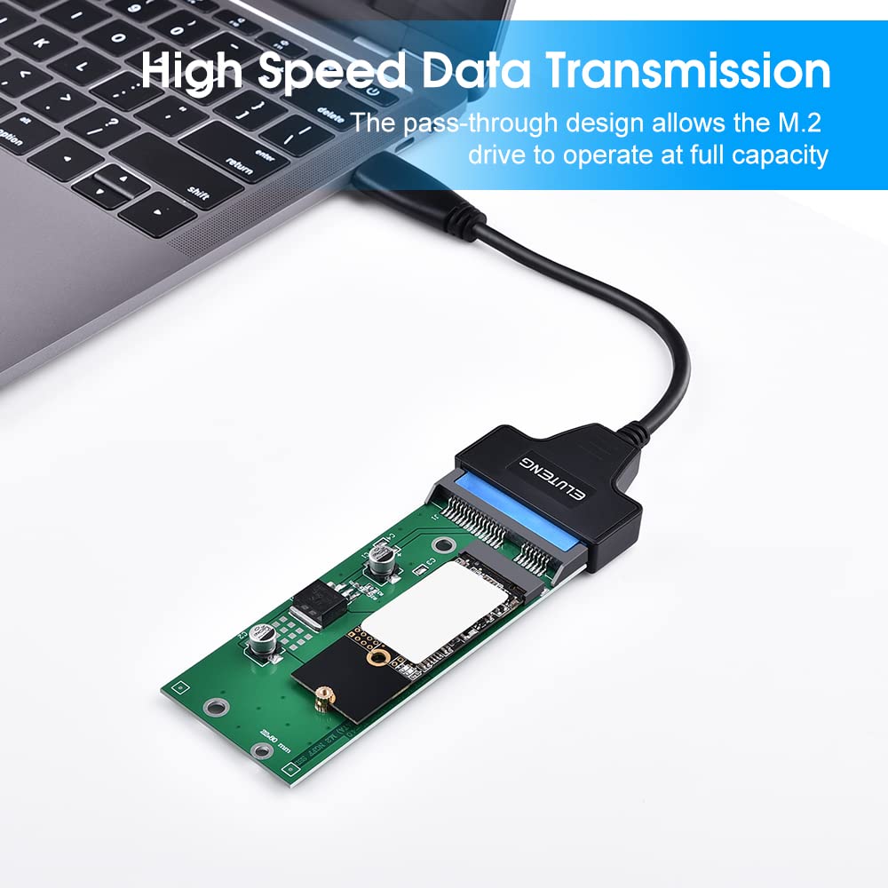 ELUTENG M2 SATA Adapter to 22Pin SATA III for NGFF M.2 SATABased Key B/B + M 2280 2260 2242