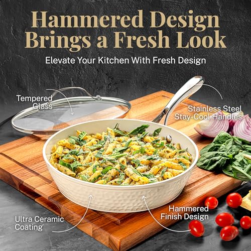 Gotham-Steel-Hammered-15-Piece-Pots-and-Pans-Set-Non-Stick-Cookware-Set-Pot-and-Pan-Set-Kitchen-Cookware-Sets-Non-Toxic-Ceramic-Cookware-Set-Induction-Cookware-Dishwasher-Safe-Cream-White