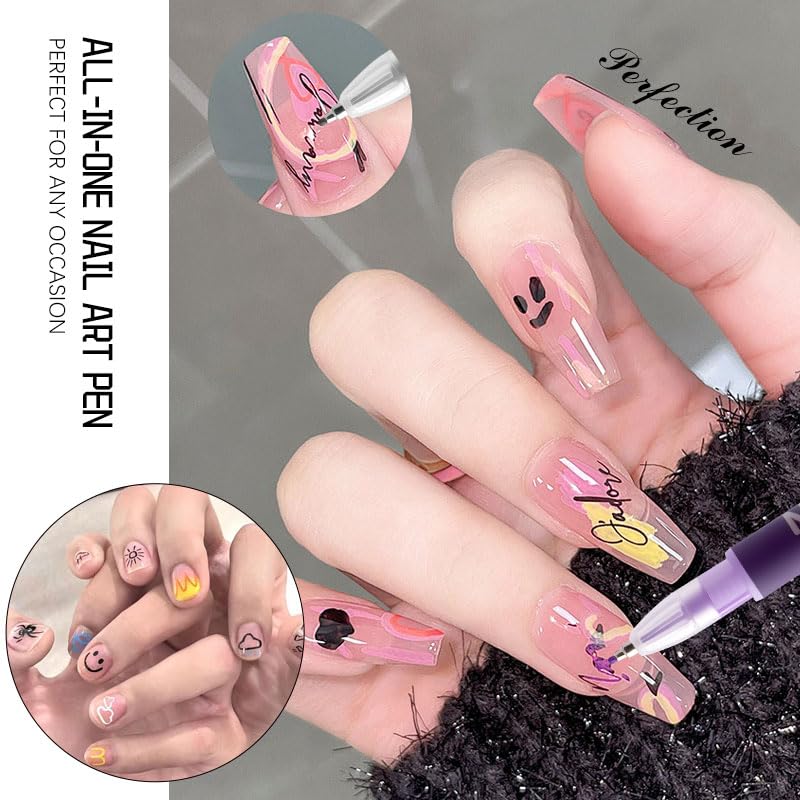 Easter Egg Stuffers & Fillers, Easter Gifts for Kids, Easter Basket Stuffers for Teens & Toddler, 12Colors Nail Art Pens Nail Polish Markers for Kids Nail Art Tools Perfect Easter Gifts for Girls image 4