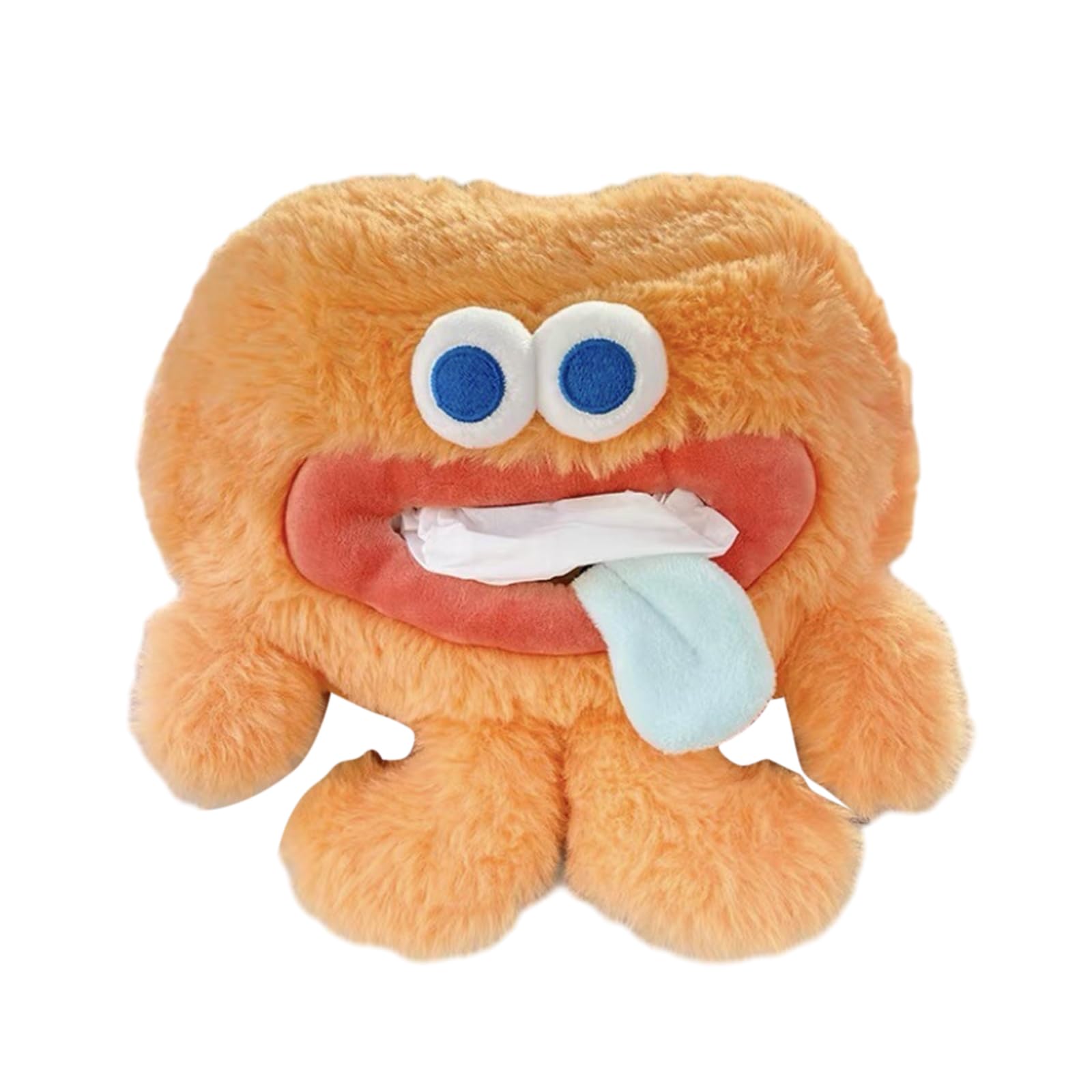 Plush Car Tissue Holder Hanging Car Tissue Box Cover Organizer Portable Cartoon Animal Napkin Box Case Holder