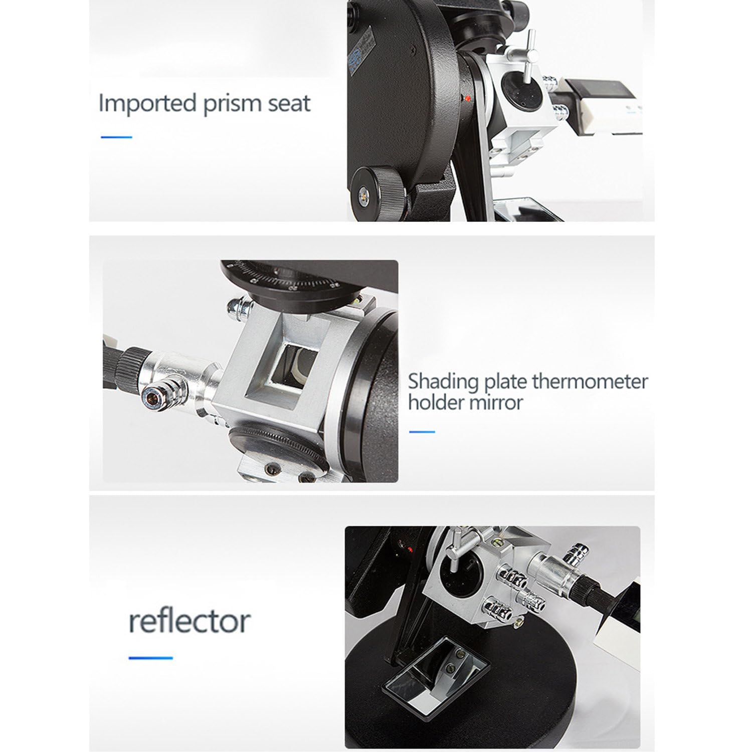 Qiang Abbe-Refraktometer,Fernglas,professionelles digitales Labor,automatische optische Instrumente,einstellbare Schärfe,1,3000–1,7000 Nd,0–95% Brix-Messung,0,0003 Genauigkeit