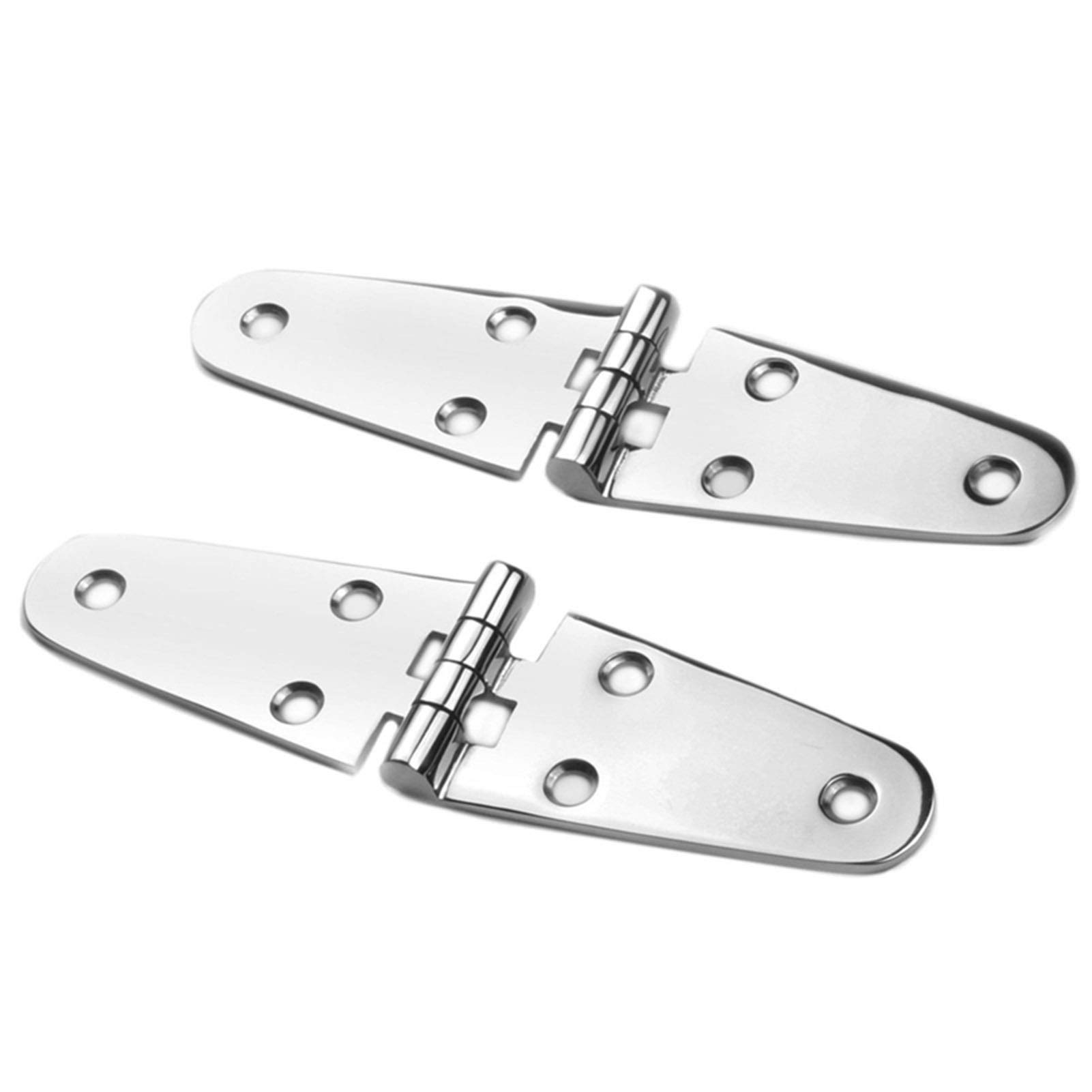 Shundeed Silver Boat Stainless Steel Hatch Hinge, Marine Hatch Hinge Heavy Duty With Removable Pin Marine Boat Hardware Polished Door Hinge