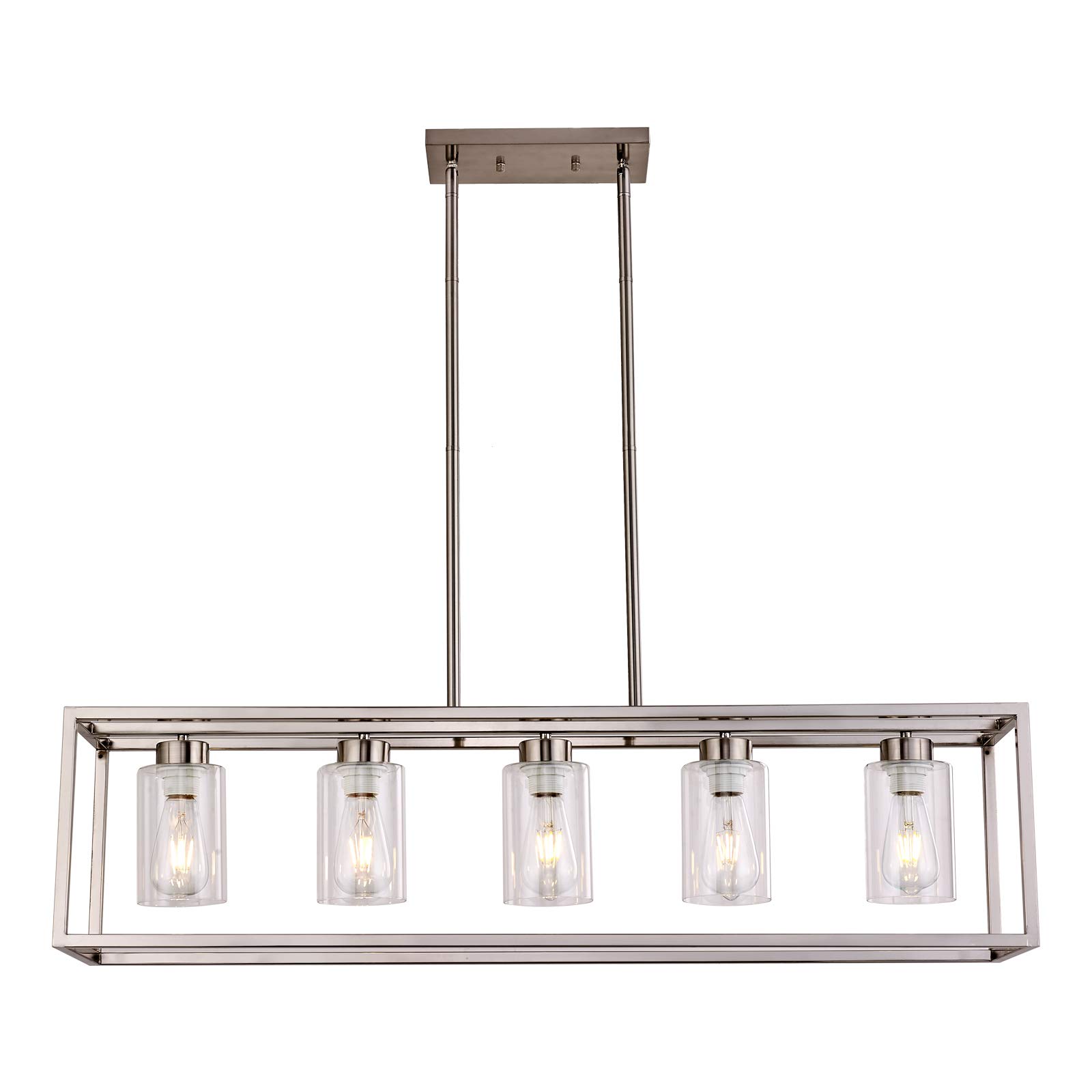 Buy Sivilynus 5 Lights Brushed Nickel Dining Room Chandelier Hanging
