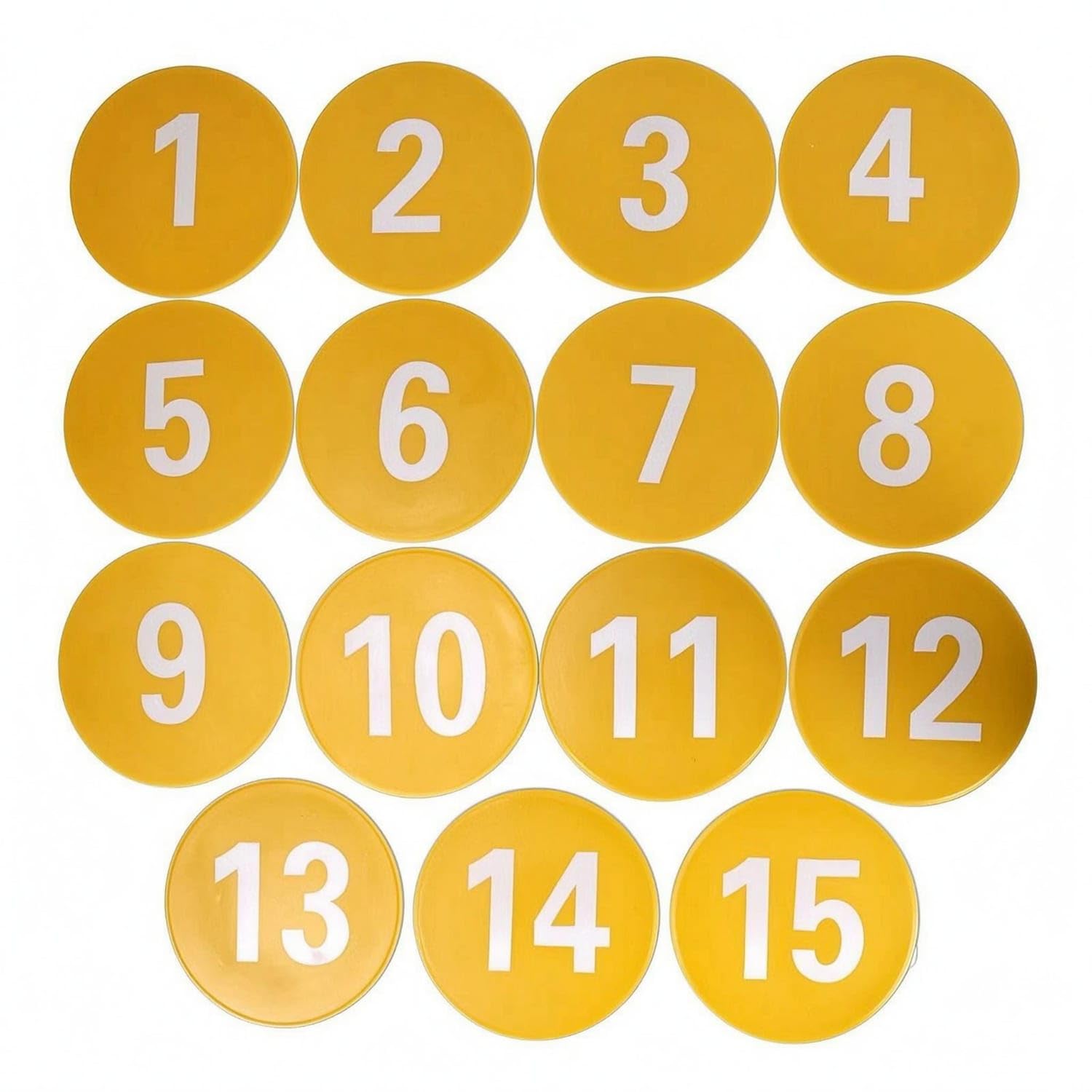 Large White Numerals 15-Pieces 23cm 1-15 ABS Yellow | Set Visibility Size 15Pieces ABS Large Yellow 23cm 1-15-image-5