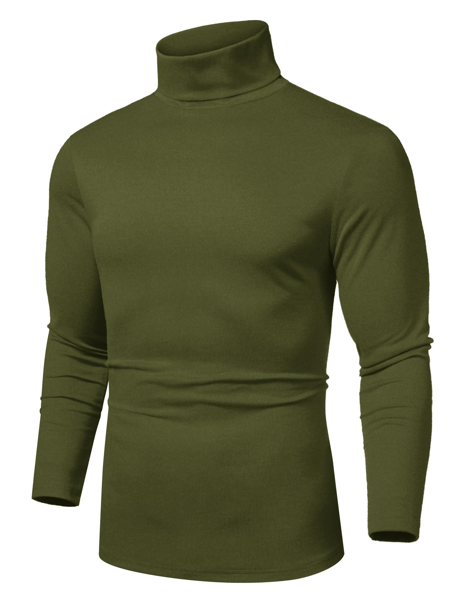 COOFANDY Men's Slim Fit Basic Turtleneck Long Sleeve Lightweight Pullover Sweaters Casual Knitted Tops