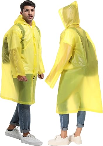 Miniatura 2 de Ponchos de lluvia para adultos, impermeables, reutilizables, para supervivencia, resistentes, militares, impermeables, 2 paquetes de abrigo de