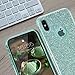 MATEPROX Compatible with iPhone Xs case,Compatible with iPhone X Glitter Bling Sparkle Cute Girls Women Protective Case -Green