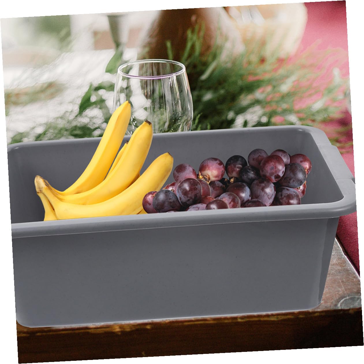 COLLBATH 3 Stück Rechteckige Kunststoff aufbewahrungsboxen mit Griffen Multifunktionale Bus boxen als Waschbecken und Küchenbehälter Robuste Pp boxen für Haushalt Restaurant und Garten