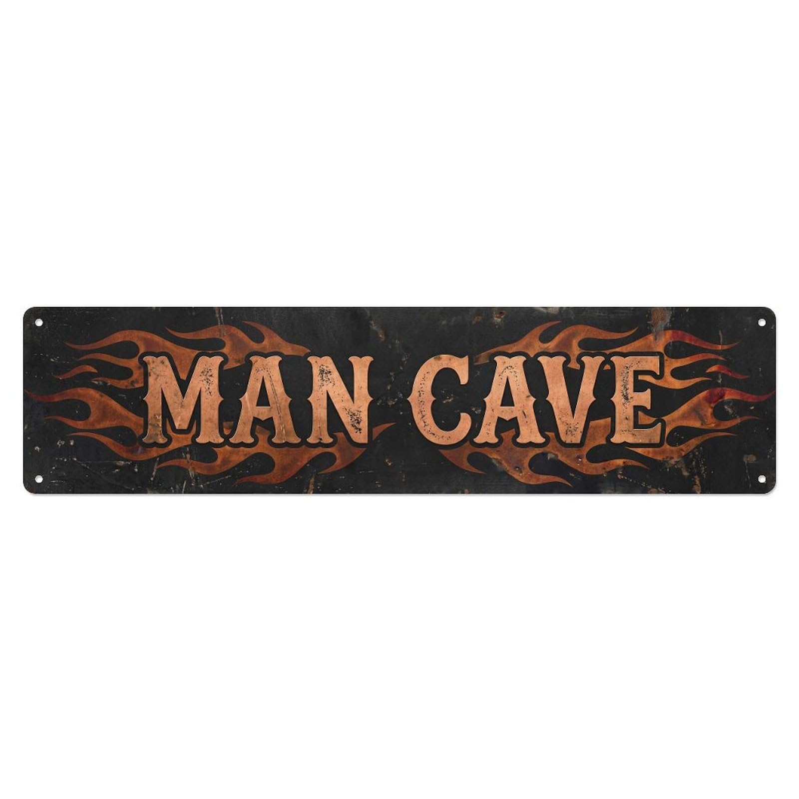 Gtthok Vintage Style Vintage Man Cave Ultimate Collection Retro Slogans Metal Tin Sign Plaque Wall Decor For Cafe, Club, Garden Metal Poster 4X16inch