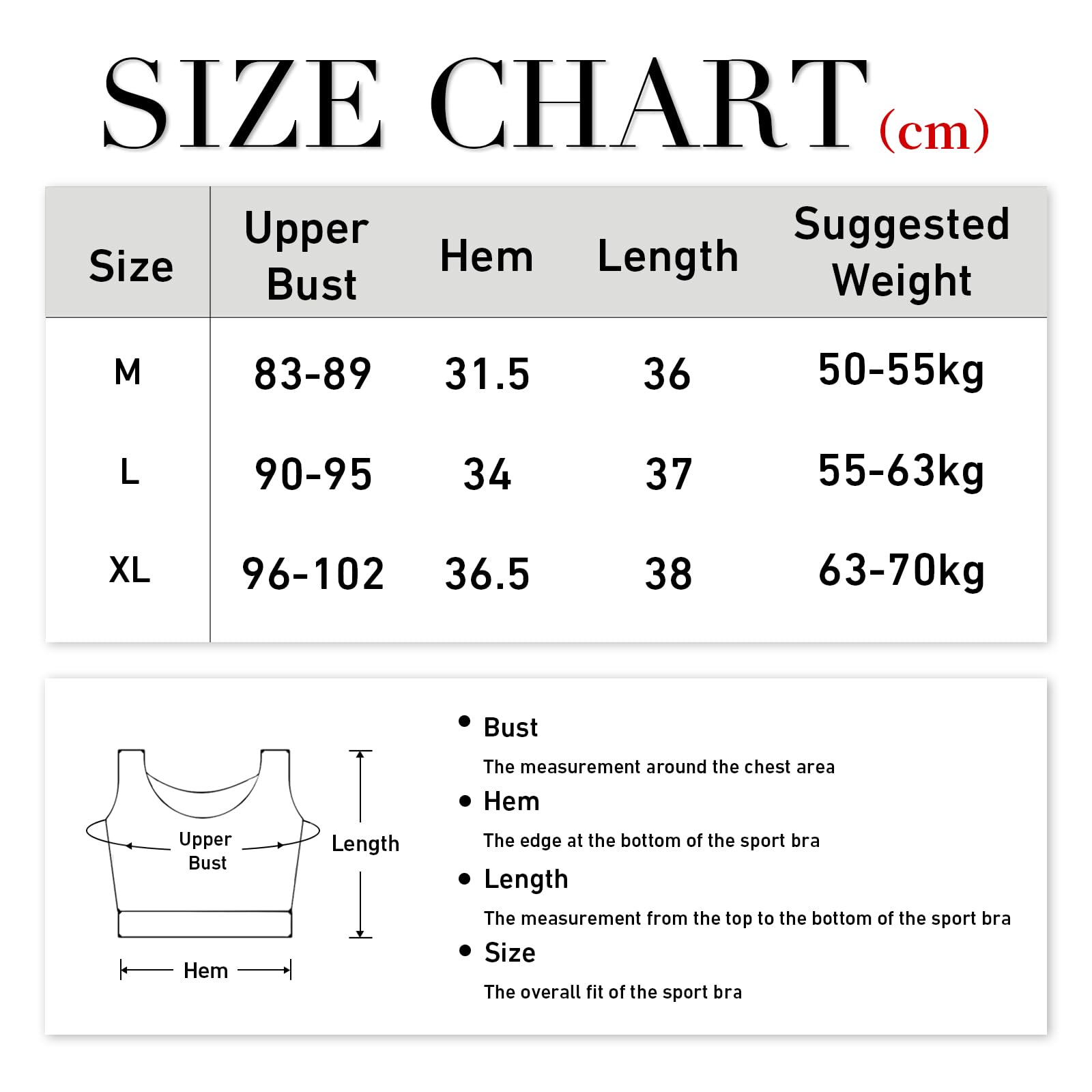 Soutien-Gorge de Sport Long avec Dos Nageur pour Femme - Débardeur Court Rembourré à Absorption des Chocs, Soutien-Gorge sans Armatures à Bonnets Fixes Intégrés pour Le Yoga et la Course à Pied