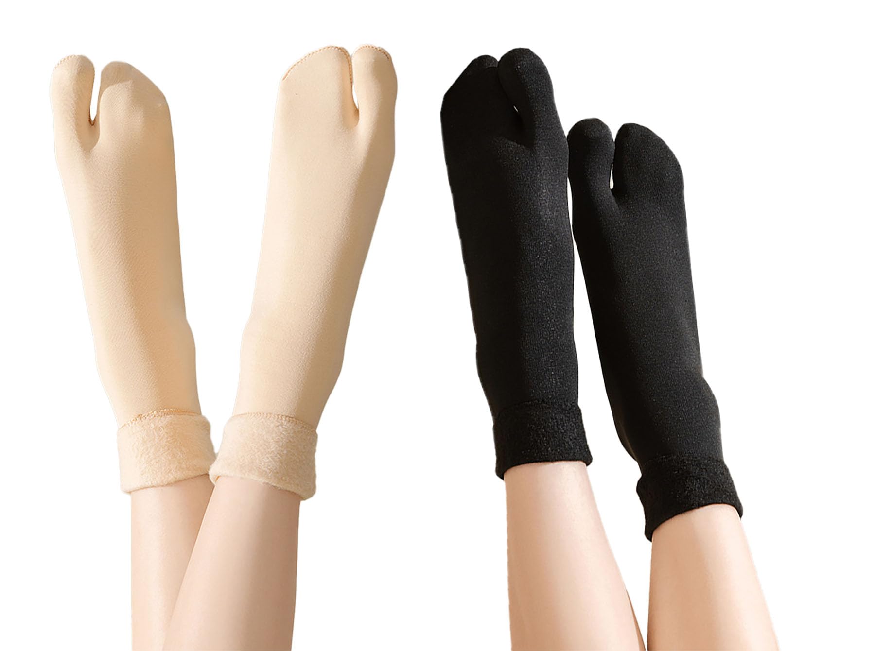 Unisex Thermal Wool Warm Crew Winter Velvet Ankle Length Socks (2 Pc) Free Size,Multi-image-6