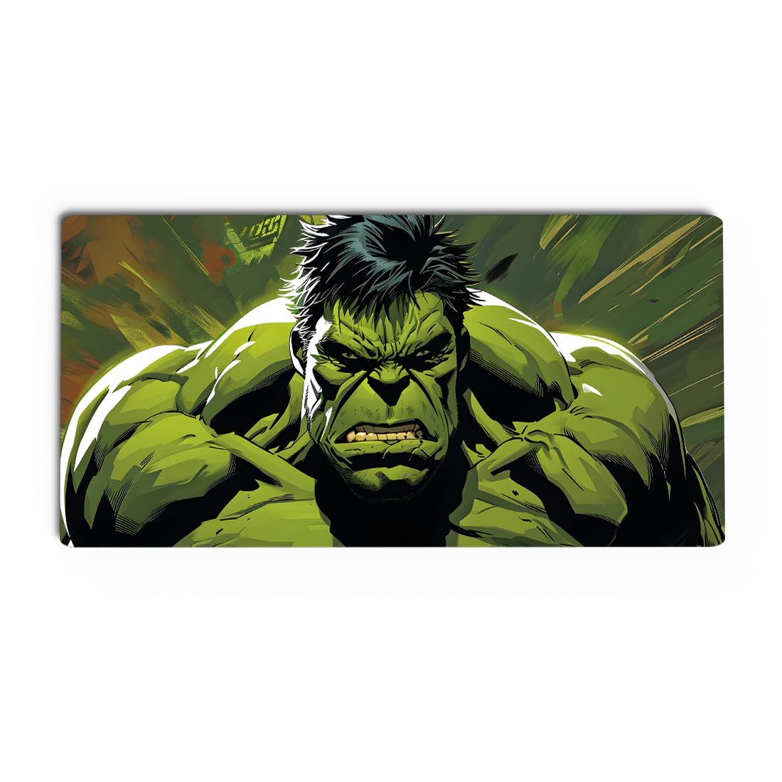 Gifting Domus Avengers Anime Mouse Pad Large 11x23 Inch | Angry Hulk Design Extended Gaming Desk Mat | 3mm Thick with Anti-Skid Rubber Base | Includes 10 Free Avengers Vinyl Stickers-image-4