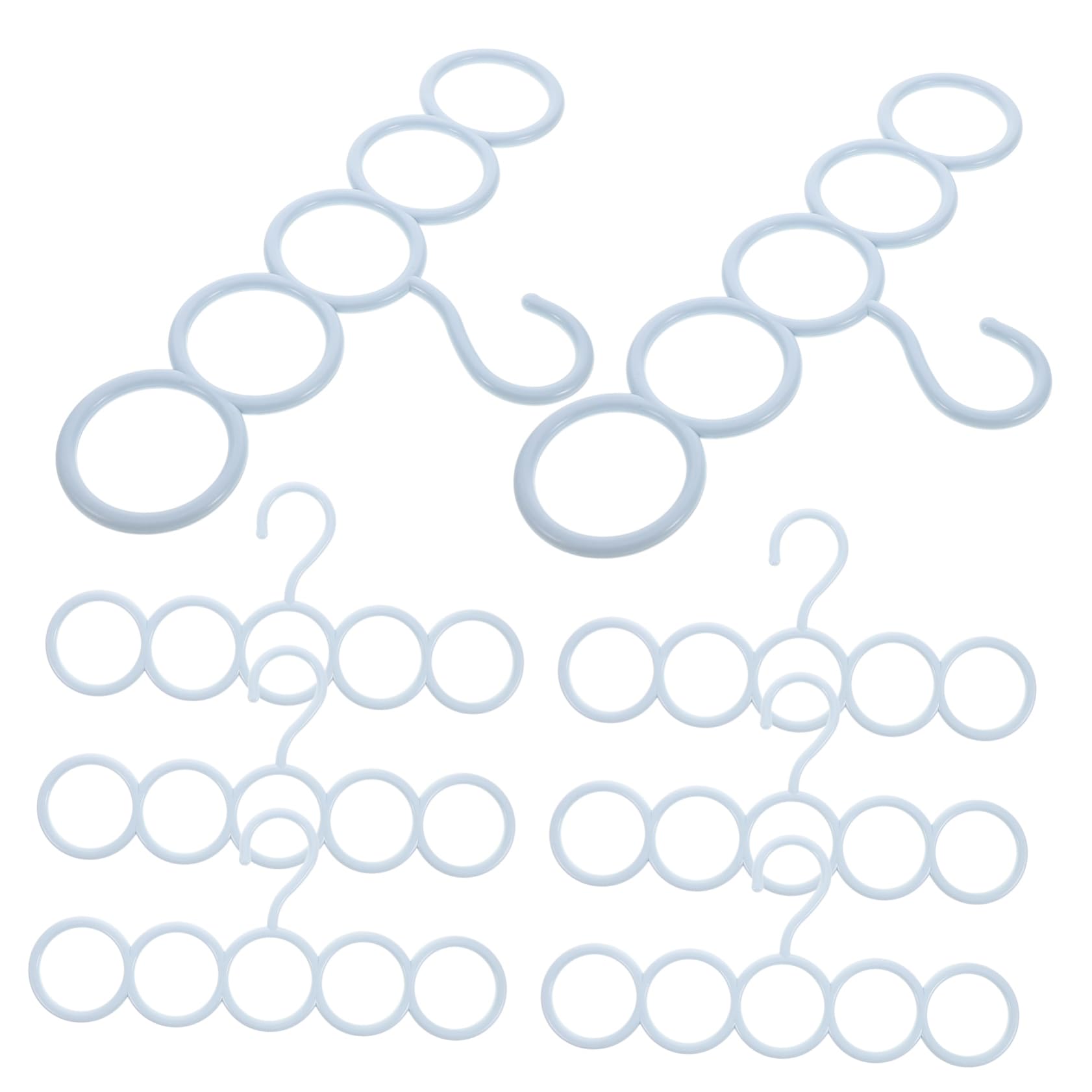 OUNONA Organize Your Closet Scarf Storage Organizer 8 Hangers for Scarves Shawls Ties Belts