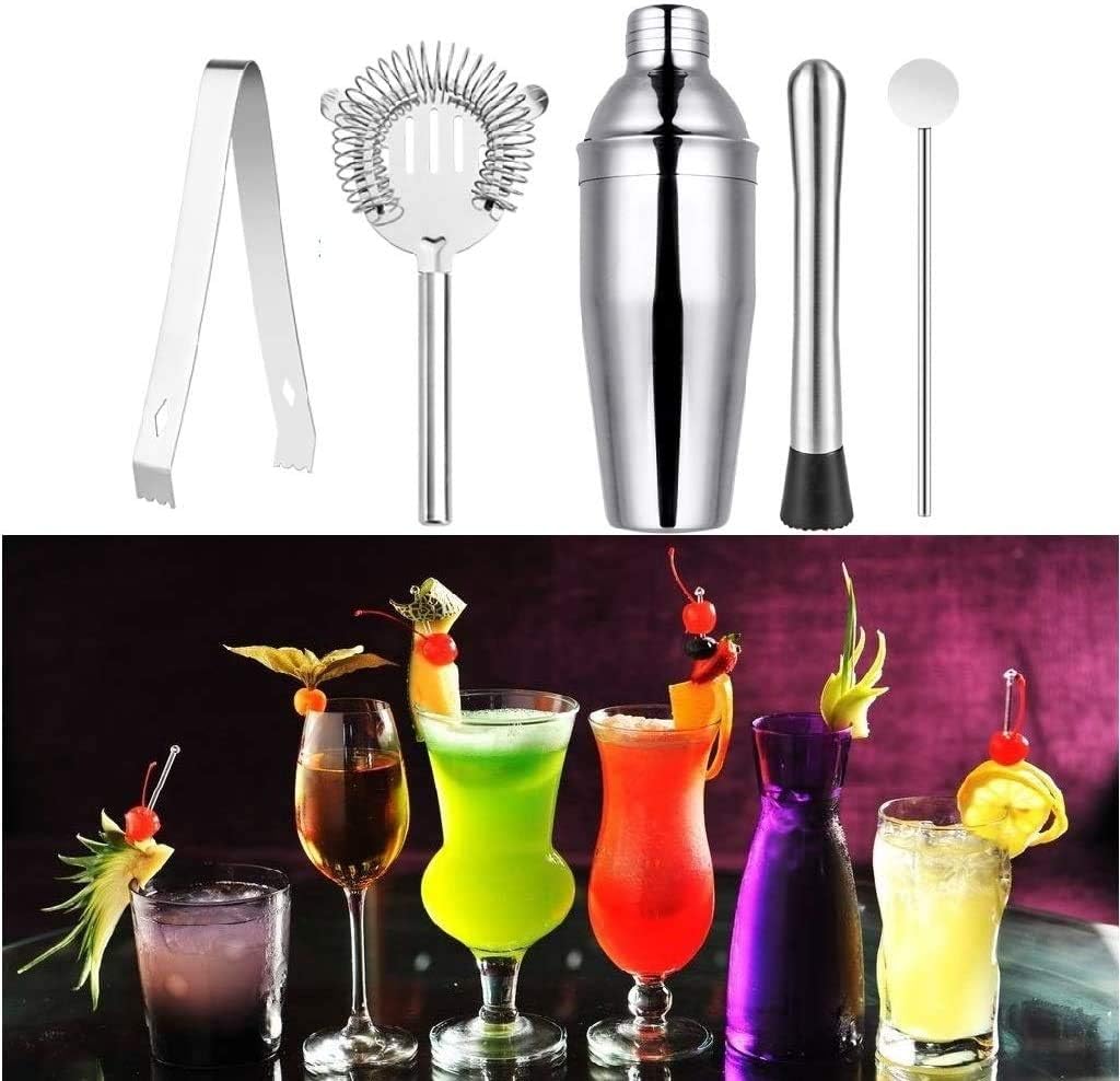 GOLDGE Coctelera Profesional 12Pcs Cocktail Kit, Cocktail Shaker Acero Inoxidable 750ml Professional Barman Kit Coctelería Juego de Bar para Mezclar Bebidas, Barra,hogar, Regalos Navidad Originales