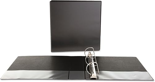 Universal Carpeta inclinada con anillas en D, 3 anillas, capacidad de 2 pulgadas, 11 x 8.5 pulgadas, color negro