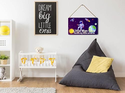 Miniatura 3 de Letrero de cueva de hombre pequeño, sistema solar, astronomía, planeta, galaxia, decoración de pared, para niños, adolescentes, niños, dormitorio,