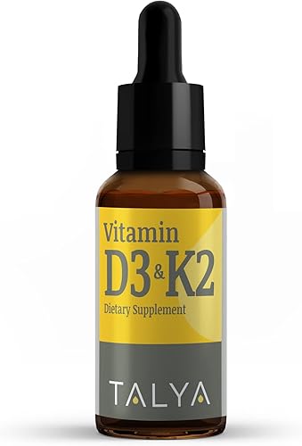 Miniatura 7 de TALYA Suplemento dietético de vitamina D3 y K2 0.34 fl. oz  Apoya la salud inmunológica, ósea, dientes y musculares  Apoya la salud de la función