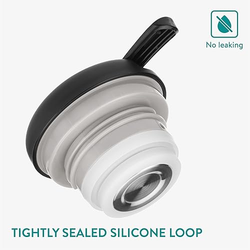 Miniatura 6 de Navaris Servidor de café aislado Jarra de acero inoxidable negro mate Dispensador térmico de té o agua Hervidor al vacío para bebidas frías y