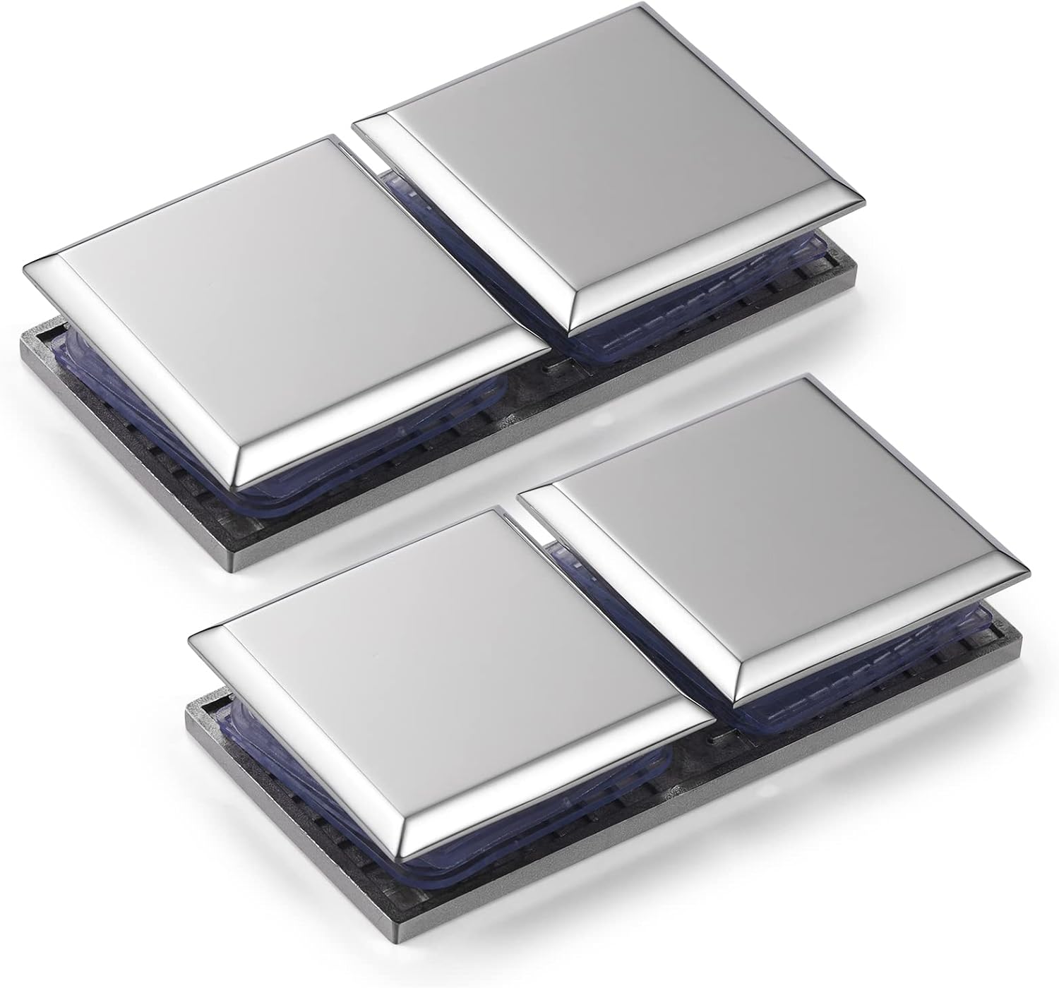 Ranbo 180 Degree Fixed Glass Panel Clamp, Polished Chrome, 2 Pack image 5