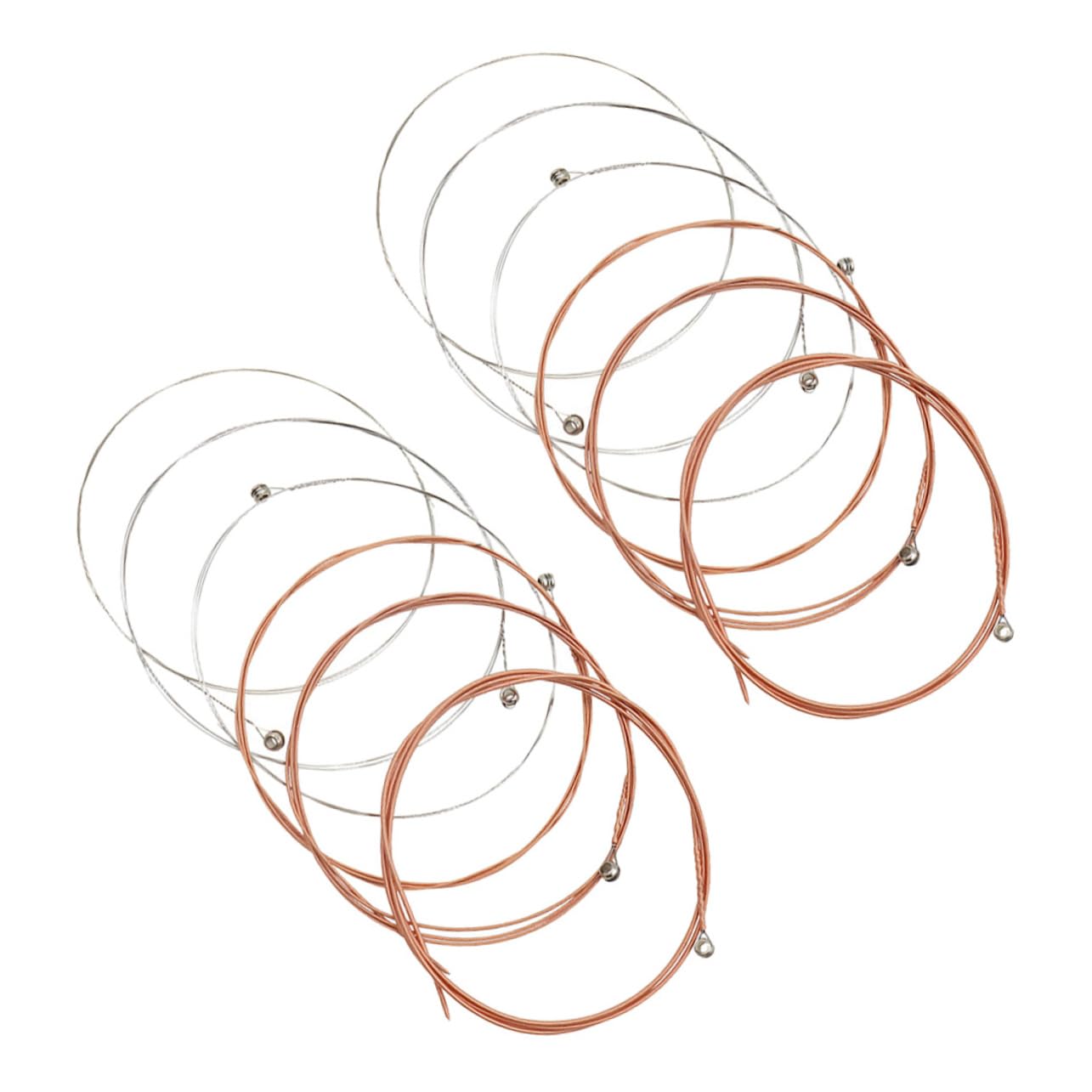 SUPVOX 12pcs Folk Guitar Strings Set Steel Acoustic Guitar Strings for Replacement