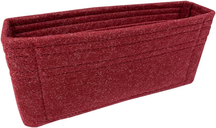Zoomoni Bag Organizer for Fendi Baguette Mini [Bag Length: 19cm/7.5″] - Premium Felt Purse Handbag Insert Liner Shaper (Handmade) Soft Structure Support