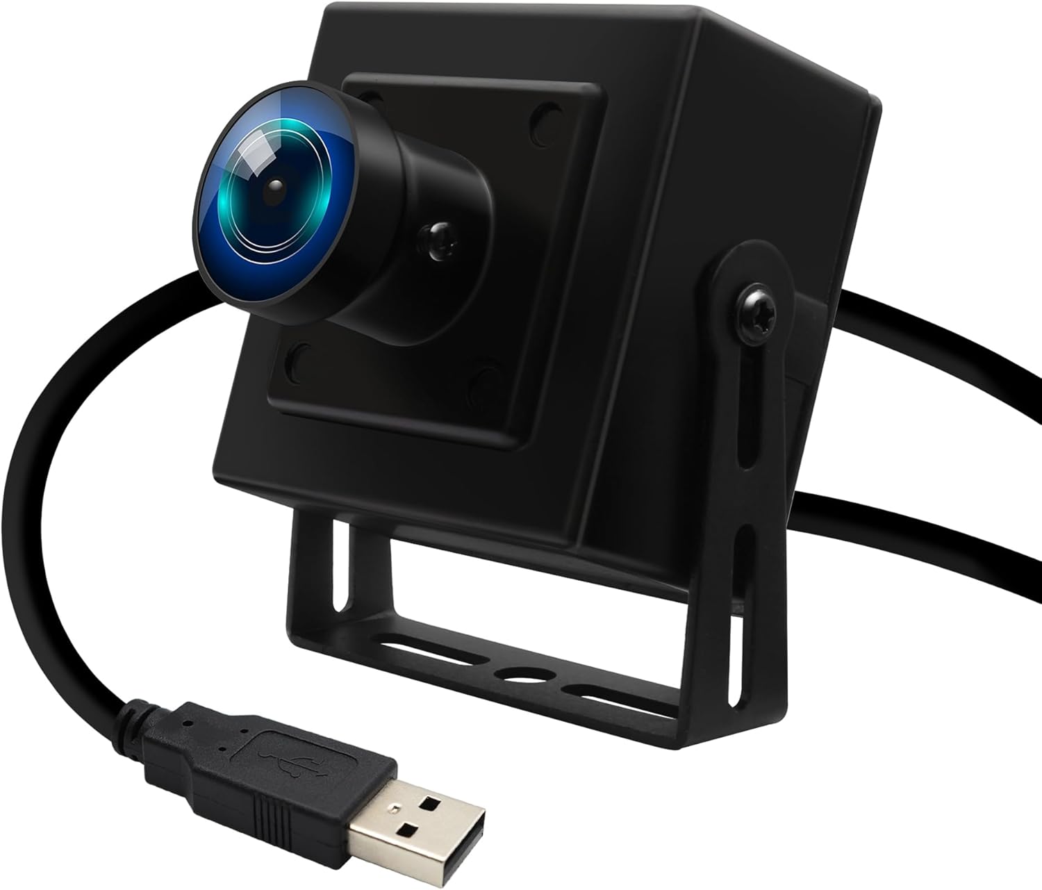 5MP Wide Angle USB Camera with 170 Degree Fisheye Lens 1944P 15FPS Webcam Plug&Play Webcamera Aptina MI5100 Mini UVC Camera for 3D Printer Industrial Inspection Surveillance Robot Vision