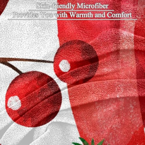 Couverture microfibre de qualité supérieure avec motif fraise